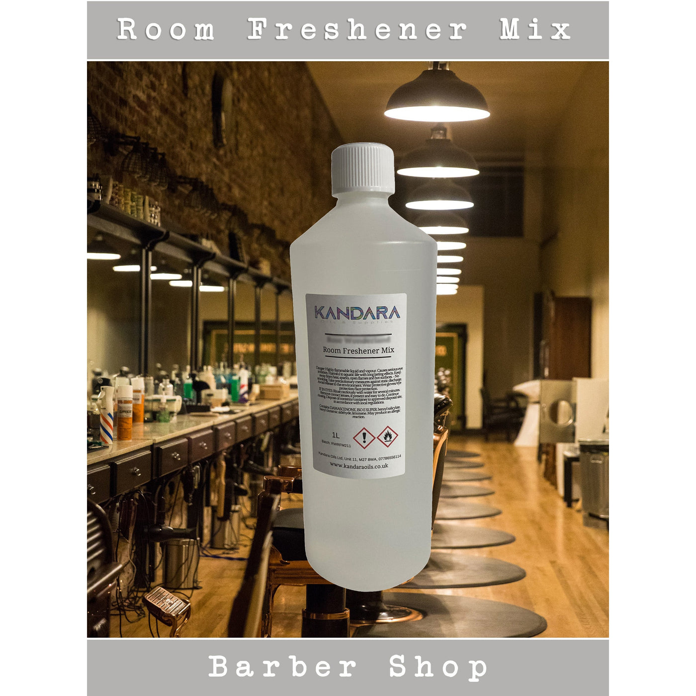 Barber Shop - 1 Litre Pre-Made Room Freshener Mix