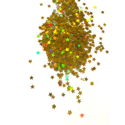 Gold Stars Shaped Glitter