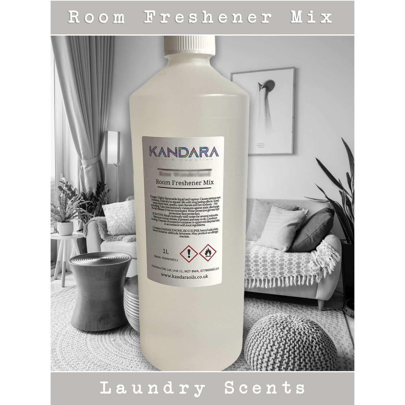 500ml Pre-Made Room Freshener Mix - Laundry Scents