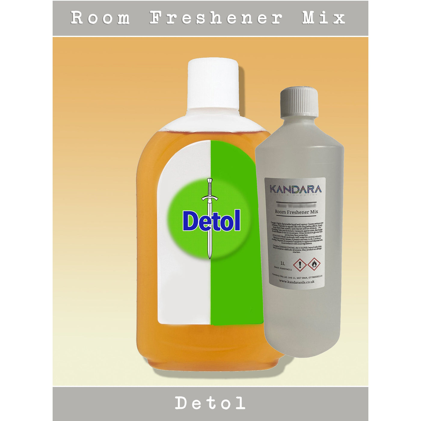 Detol - 1 Litre Pre-Made Room Freshener Mix